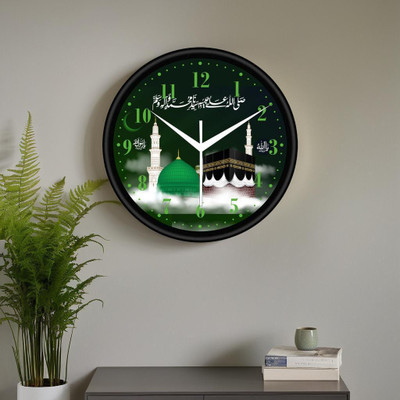 MAHI TRADERS Analog 25.4 cm X 25.4 cm Wall Clock(Black, With Glass, Standard)