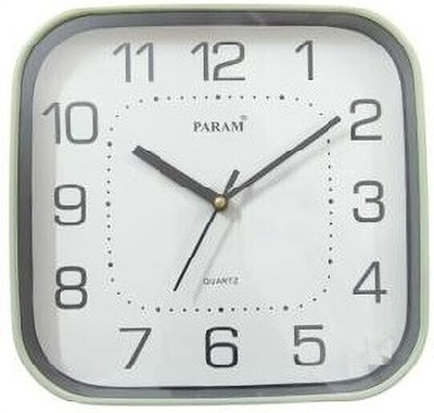 jv enterprises Analog 24.13 cm X 24.13 cm Wall Clock(Light Green, With Glass, Standard)