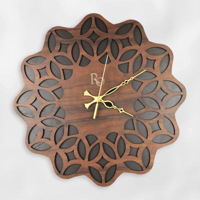 Regiis Opera Analog 40 cm X 40 cm Wall Clock(Brown, Without Glass, Station Clock)