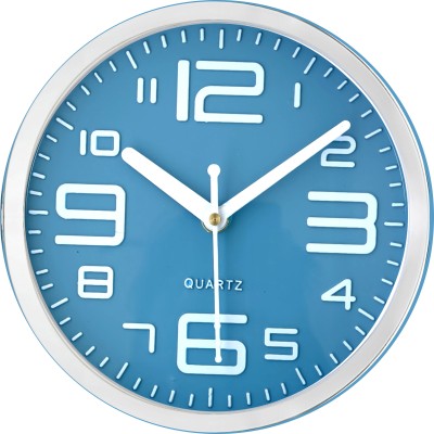 Gangaram creation Analog 21 cm X 21 cm Wall Clock(Blue, With Glass, Standard)