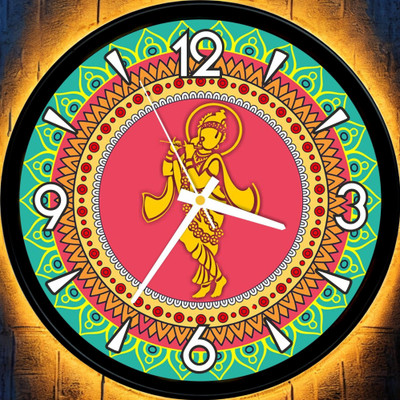Ujjawal enterprise Analog 16 cm X 16 cm Wall Clock(Black, With Glass, Standard)