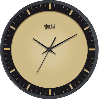 AJANTA Analog 30 cm X 29 cm Wall Clock(Gold, With Glass, Standard)