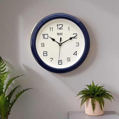 AJANTA Analog 25 cm X 25 cm Wall Clock(Blue, With Glass, Standard)