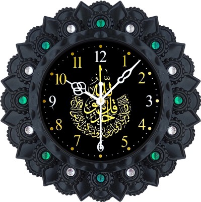 setu creation Analog 26 cm X 26 cm Wall Clock(Black, With Glass, Standard)