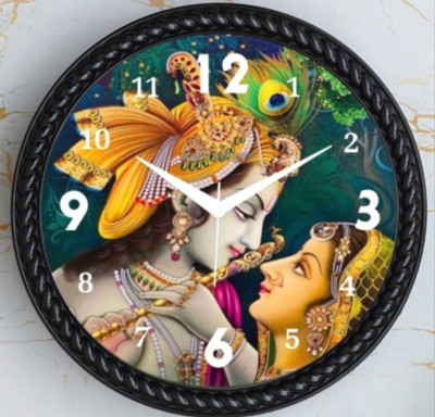 Analog Wall Clock(Black, Green, With Glass)