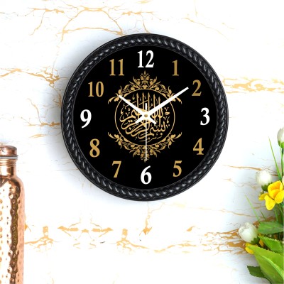 DWC Analog 26 cm X 26 cm Wall Clock(Brown, With Glass, Standard)