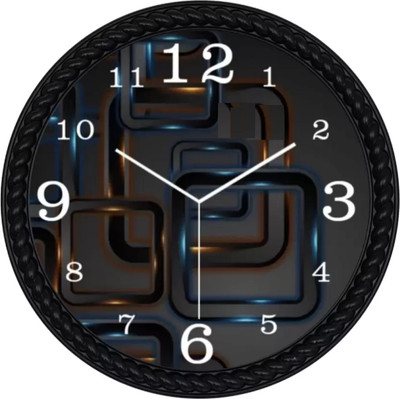 KP Craft Analog 25 cm X 25 cm Wall Clock(Multicolor, With Glass, Standard)