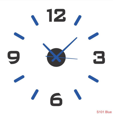 Vibrandz Analog 43 cm X 43 cm Wall Clock(Blue, Without Glass, DIY Clocks)
