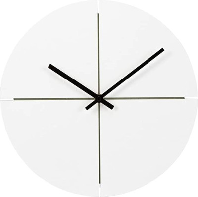 Qeznef Analog 32 cm X 32 cm Wall Clock(White, Without Glass, Standard)