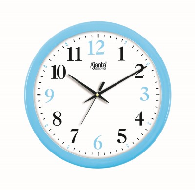 AJANTA Analog 26 cm X 26 cm Wall Clock(Blue, With Glass, Standard)