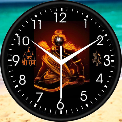 Aashish.Enterprises Analog 25 cm X 25 cm Wall Clock(Black, With Glass, Standard)