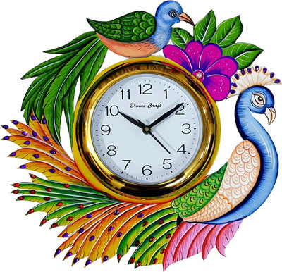 Digistore Digital 33 cm X 33 cm Wall Clock(Multicolor, With Glass, Standard)