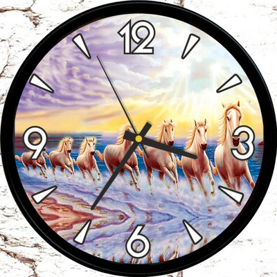 mmrymakerz Analog 16 cm X 16 cm Wall Clock(Black, With Glass, Standard)
