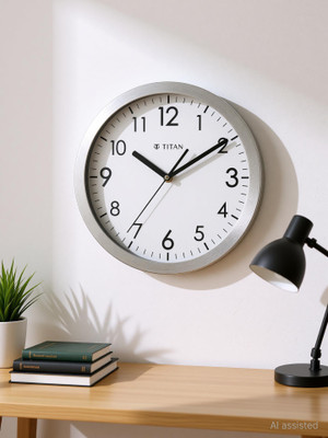 Titan Analog 30 cm X 30 cm Wall Clock(Silver, With Glass, Standard) deal from flipkart Titan Analog 30 cm X 30 cm Wall Clock(Silver, With Glass, Standard) deal from flipkart