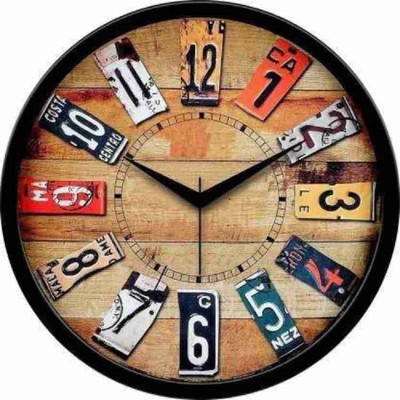 Raavi Creation Analog 10 cm X 16 cm Wall Clock(Multicolor, With Glass, Standard)