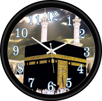 Zuxora Analog 25 cm X 25 cm Wall Clock(Black, With Glass, Standard)