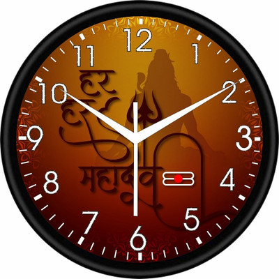 Raavi Creation Analog 10 cm X 16 cm Wall Clock(Multicolor, With Glass, Standard)