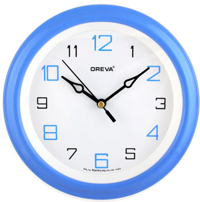 AJANTA Analog 20 cm X 20 cm Wall Clock(Light Blue, With Glass, Standard)