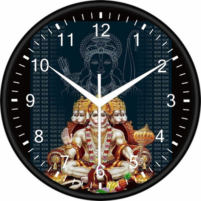 RAAVI Analog 10 cm X 16 cm Wall Clock(Multicolor, With Glass, Standard)