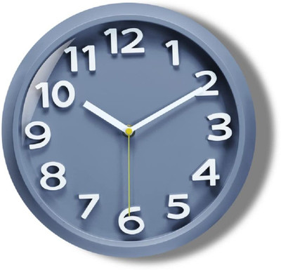 DEEP ENTERPRISE Analog 30 cm X 30 cm Wall Clock(Grey, With Glass, Standard)