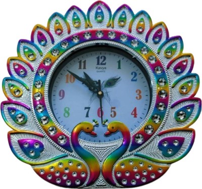 jv enterprises Analog 30 cm X 30 cm Wall Clock(Multicolor, With Glass, Standard)