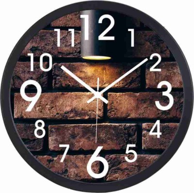 ISHWAR ENTERPRISES Analog 25.4 cm X 25.4 cm Wall Clock(Black, With Glass, Standard)