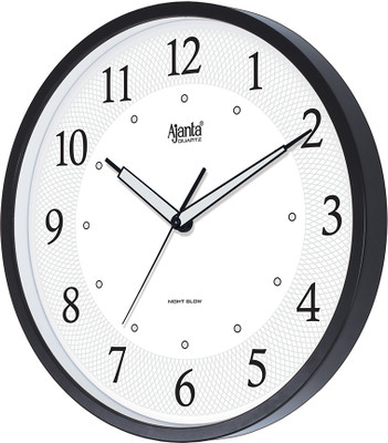 AJANTA Analog 29 cm X 29 cm Wall Clock(Black, With Glass, Standard)