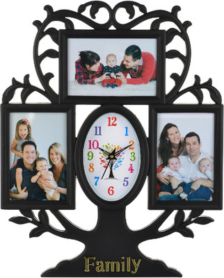 HorseHead Analog 44 cm X 34 cm Wall Clock(Black, With Glass, Standard)