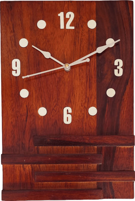 Dharohar The heritage Analog 10 cm X 20.5 cm Wall Clock(Brown, Without Glass, Standard)