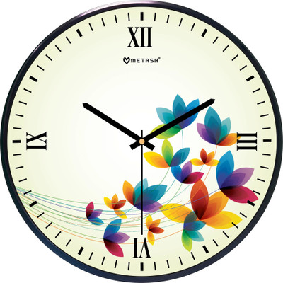 Metash Analog 30 cm X 30 cm Wall Clock(Black, With Glass, Standard)