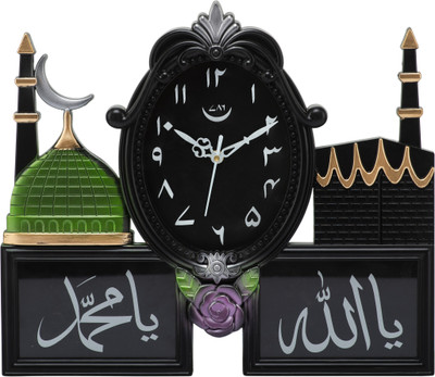 Attractionz Analog 30.5 cm X 30.5 cm Wall Clock(Black, With Glass, Standard)