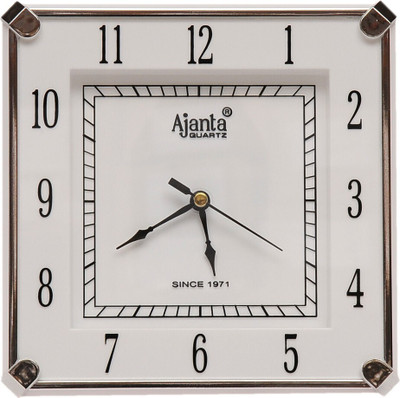 AJANTA Analog 19 cm X 19 cm Wall Clock(White, With Glass, Standard)