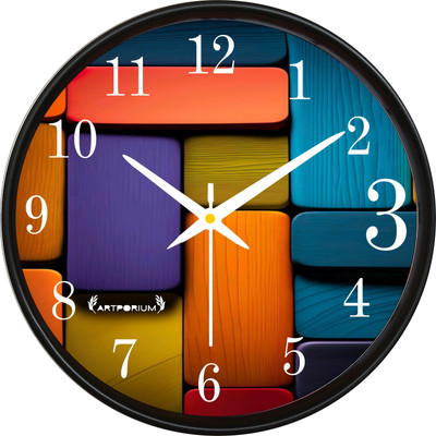ARTPORIUM Analog 27 cm X 27 cm Wall Clock(Black, With Glass, Standard)