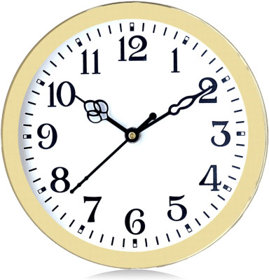 BhanuCrafts Analog 20 cm X 20 cm Wall Clock(White, With Glass, Standard)