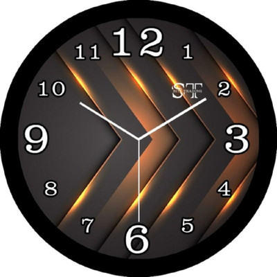 RAAVI Analog 10 cm X 16 cm Wall Clock(Multicolor, With Glass, Standard)