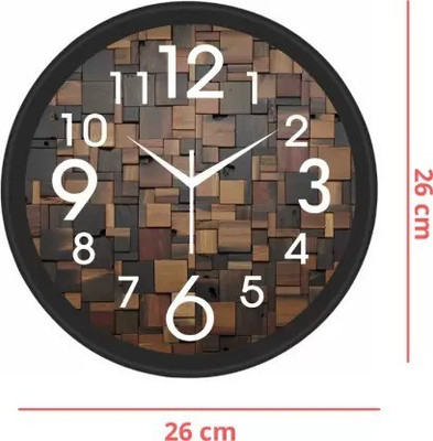 Lavya Creation Analog 26 cm X 26 cm Wall Clock(Multicolor, With Glass, Standard)