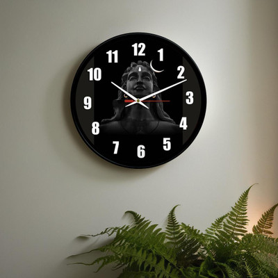 Lavish Creations Analog 28 cm X 28 cm Wall Clock(Black, With Glass, Standard)