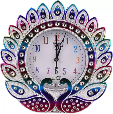 DW CRAFT Analog 30 cm X 30 cm Wall Clock(Multicolor, With Glass, Standard)