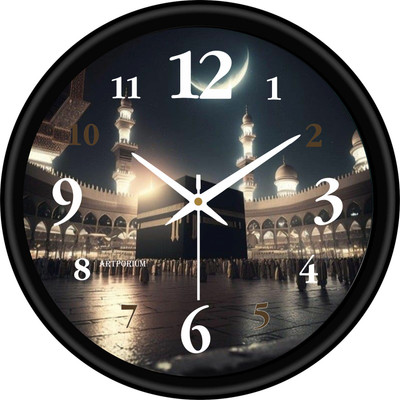 ARTPORIUM Analog 26 cm X 26 cm Wall Clock(Black, With Glass, Standard)