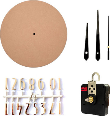 epoxy fusion Analog 30 cm X 30 cm Wall Clock(Brown, Without Glass, DIY Clocks)