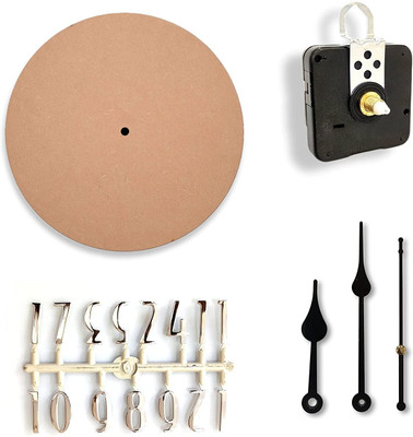 epoxy fusion Analog 30 cm X 30 cm Wall Clock(Brown, Without Glass, DIY Clocks)