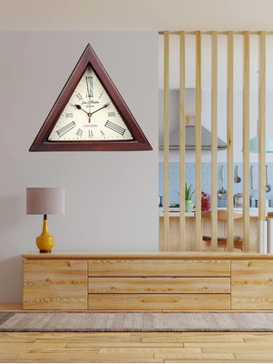 ARTIKRON Analog 30 cm X 30 cm Wall Clock(Brown, With Glass, Standard)