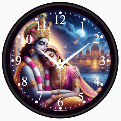 TrendsTube Analog 25 cm X 25 cm Wall Clock(Black, With Glass, Standard)