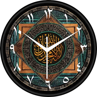 MAHI TRADERS Analog 25.4 cm X 25.4 cm Wall Clock(Black, With Glass, Standard)