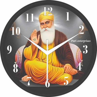pari enterprises Analog 20 cm X 20 cm Wall Clock(Multicolor, With Glass, Standard)