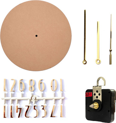 epoxy fusion Analog 30 cm X 30 cm Wall Clock(Brown, Without Glass, DIY Clocks)