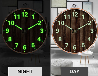GRACIOUS MART Analog-Digital 12 cm X 24 cm Wall Clock(Black, With Glass, Standard)