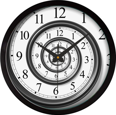 OREX Analog 30 cm X 30 cm Wall Clock(Black, White, Multicolor, With Glass, Standard)
