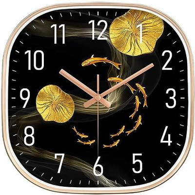 GRACIOUS MART Analog-Digital 10 cm X 24 cm Wall Clock(Black, With Glass, Standard)