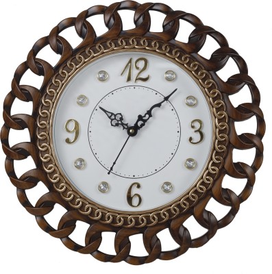 Sigaram Analog 33 cm X 16 cm Wall Clock(Black, With Glass, Standard)